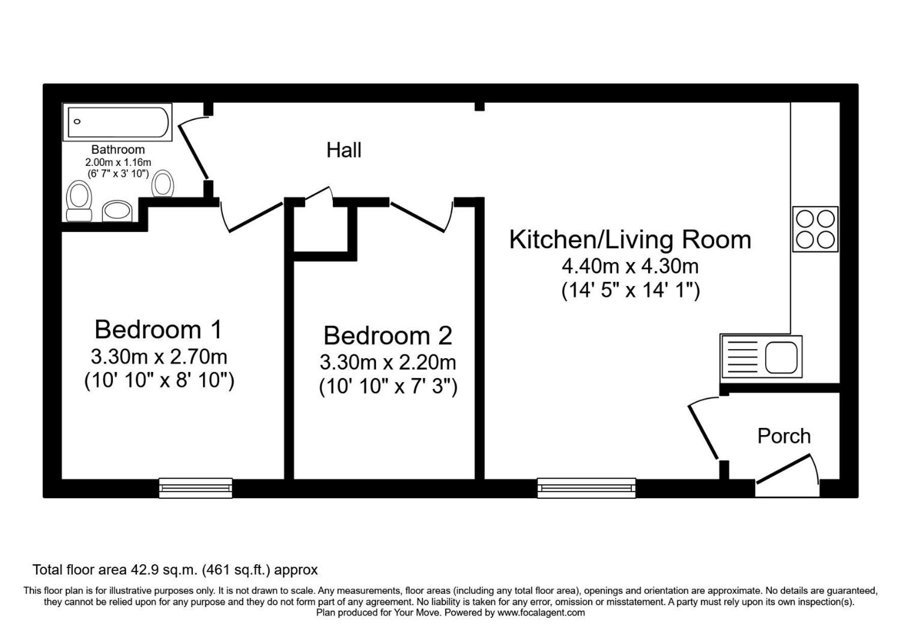 Modern 2 Bedroom Flat In Apartment Montrose